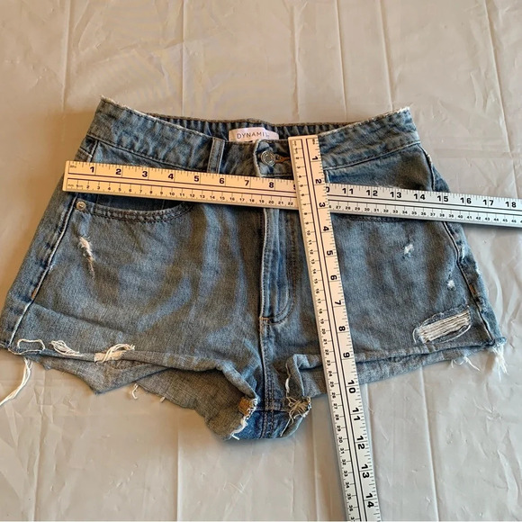 👖 Dynamite Ripped Jean Shorts  - High Waisted, Size 25 - Picture 6 of 8